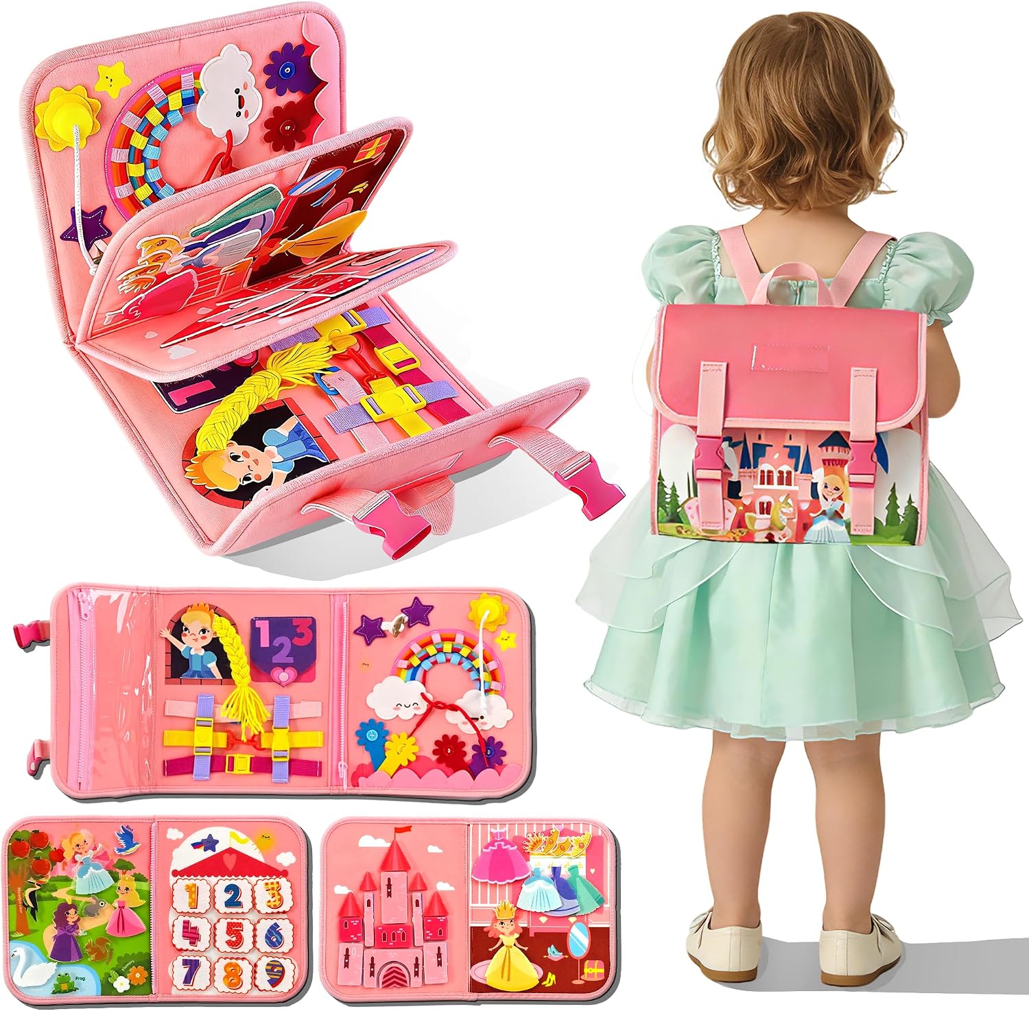 Kids Quiet Toys - Mochila de Atividades Castelo da Princesa