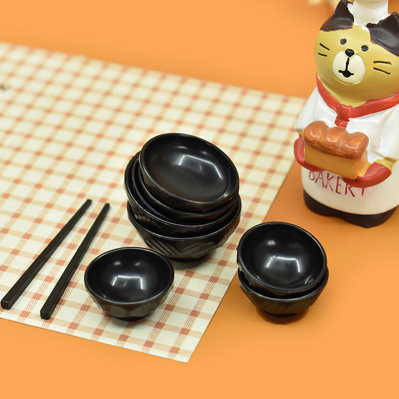 Kids Toys Kitchen Set - Prato em miniatura e tigela Chopsticks