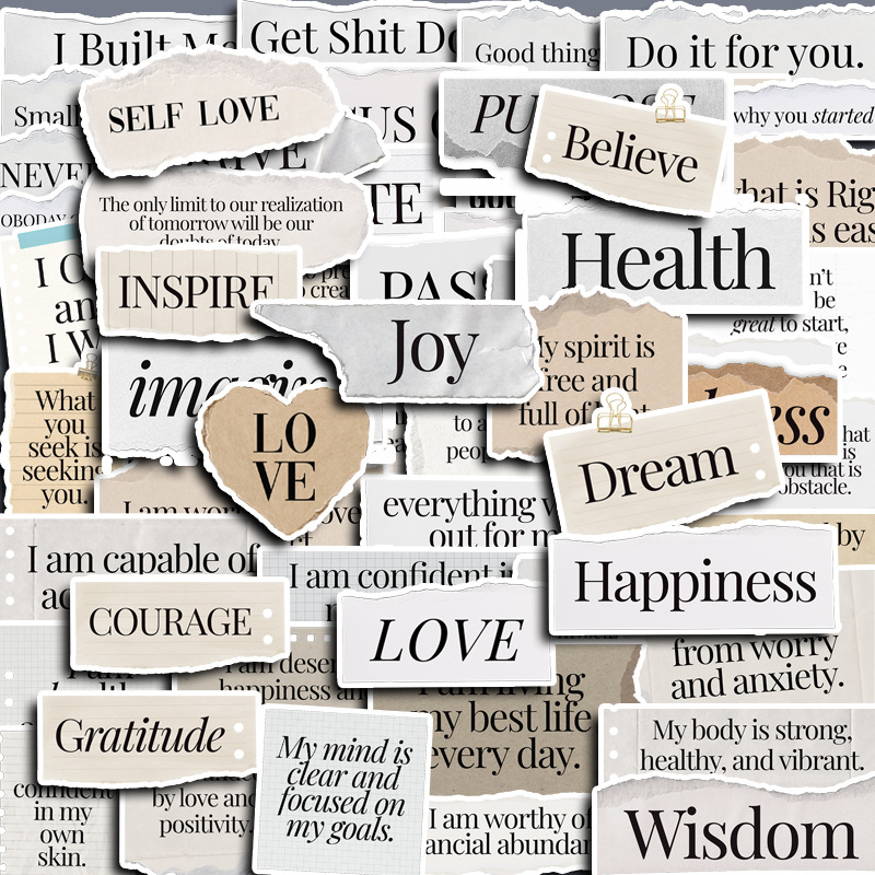 Kids Toys Quotes - 60pcs Adesivos Engraçados com Citações e