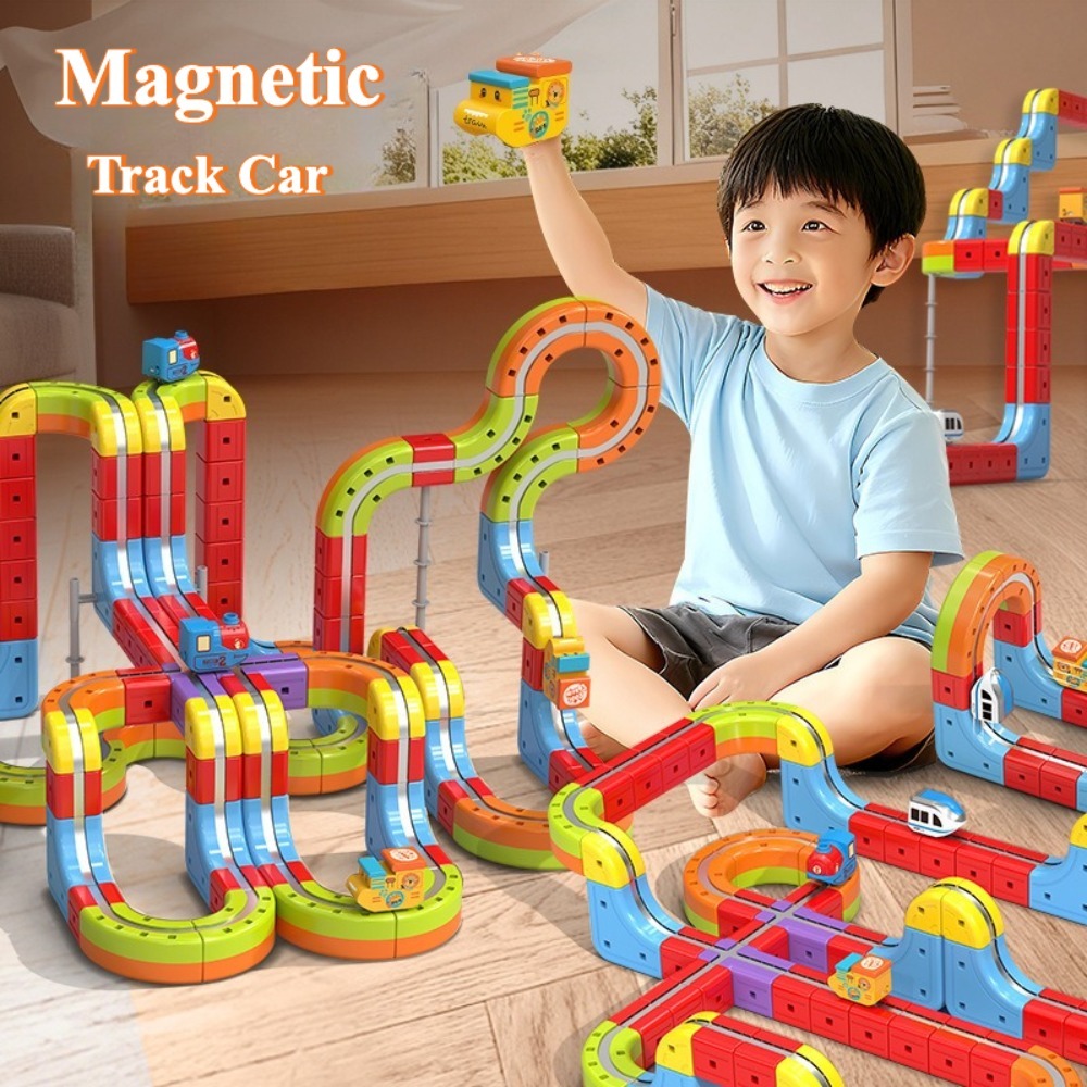 Toy Train Track Set - Conjunto de Trem de Montagem DIY