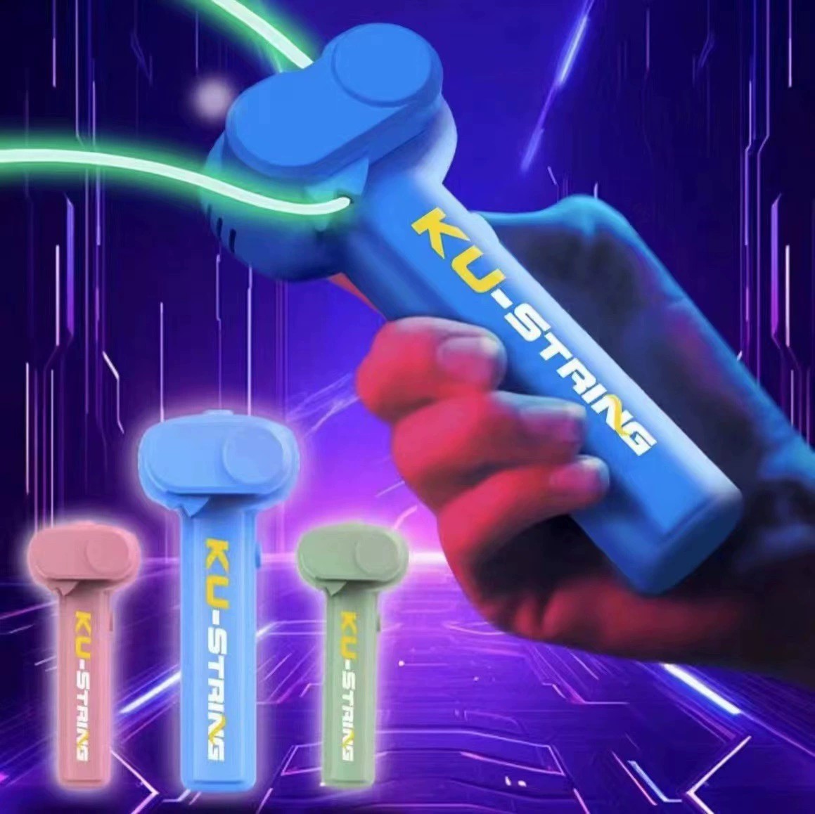 Kids Zip Toys - Lançador de corda de brinquedo, lançador