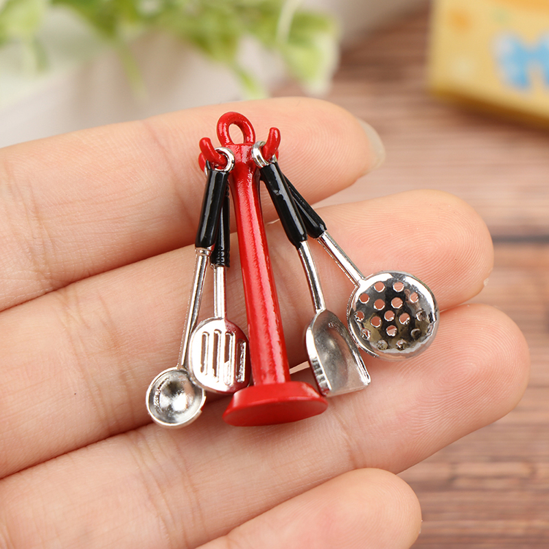 Kids Toys Kitchen Set - 1:12 casa de bonecas utensílio cozinha