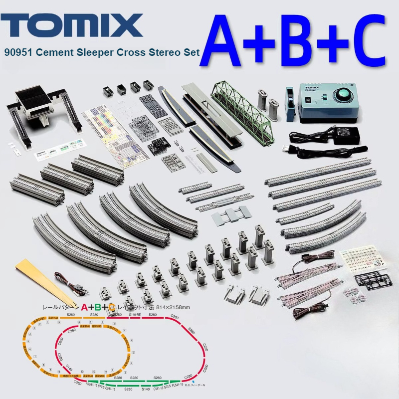 Toy Train Track Set - Tomix n-tipo 1/150-160 acessórios de trem