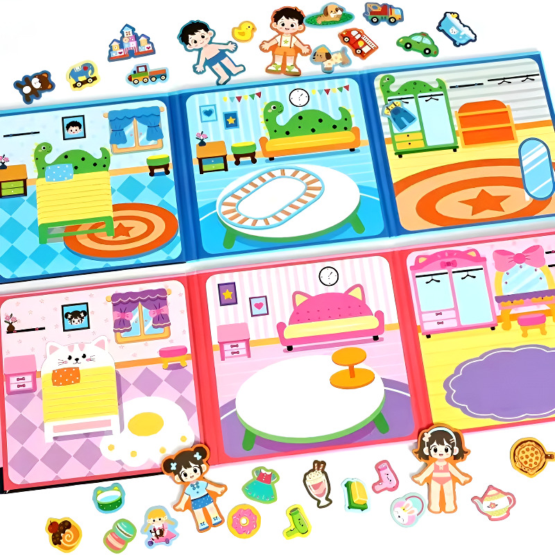 Kids Quiet Toys - Livro magnético silencioso para meninos meninas
