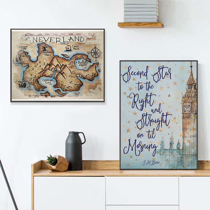 Kids Toys Quotes - J.M. Pôster Peter Pan de Barrie
