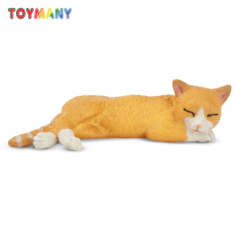 Kids Toys Under $5 - Toymany simulação deitado gato laranja animal