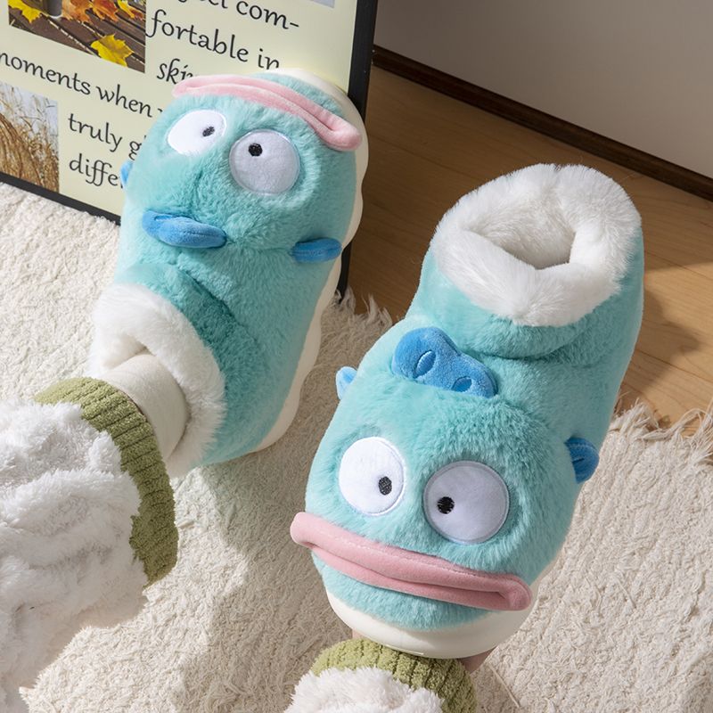 Soft Plush Doll - Hangyodon dos desenhos animados chinelos de