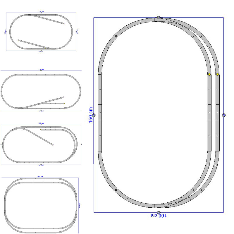 Toy Train Track Set - PIKO HO Conjunto de trilhos em
