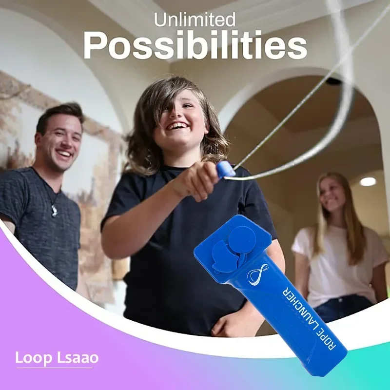 Kids Zip Toys - Lançador de corda de brinquedo, lançador