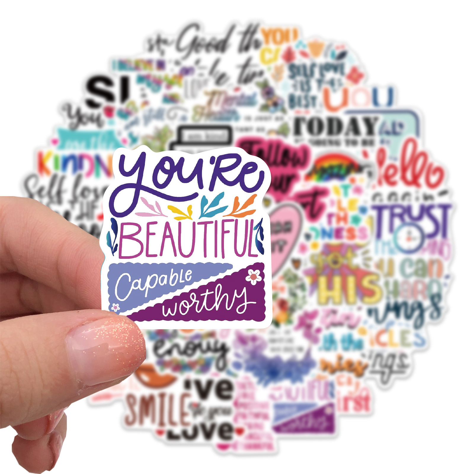 Kids Toys Quotes - 10/52 pçs adesivos inspiradores frases motivacionais
