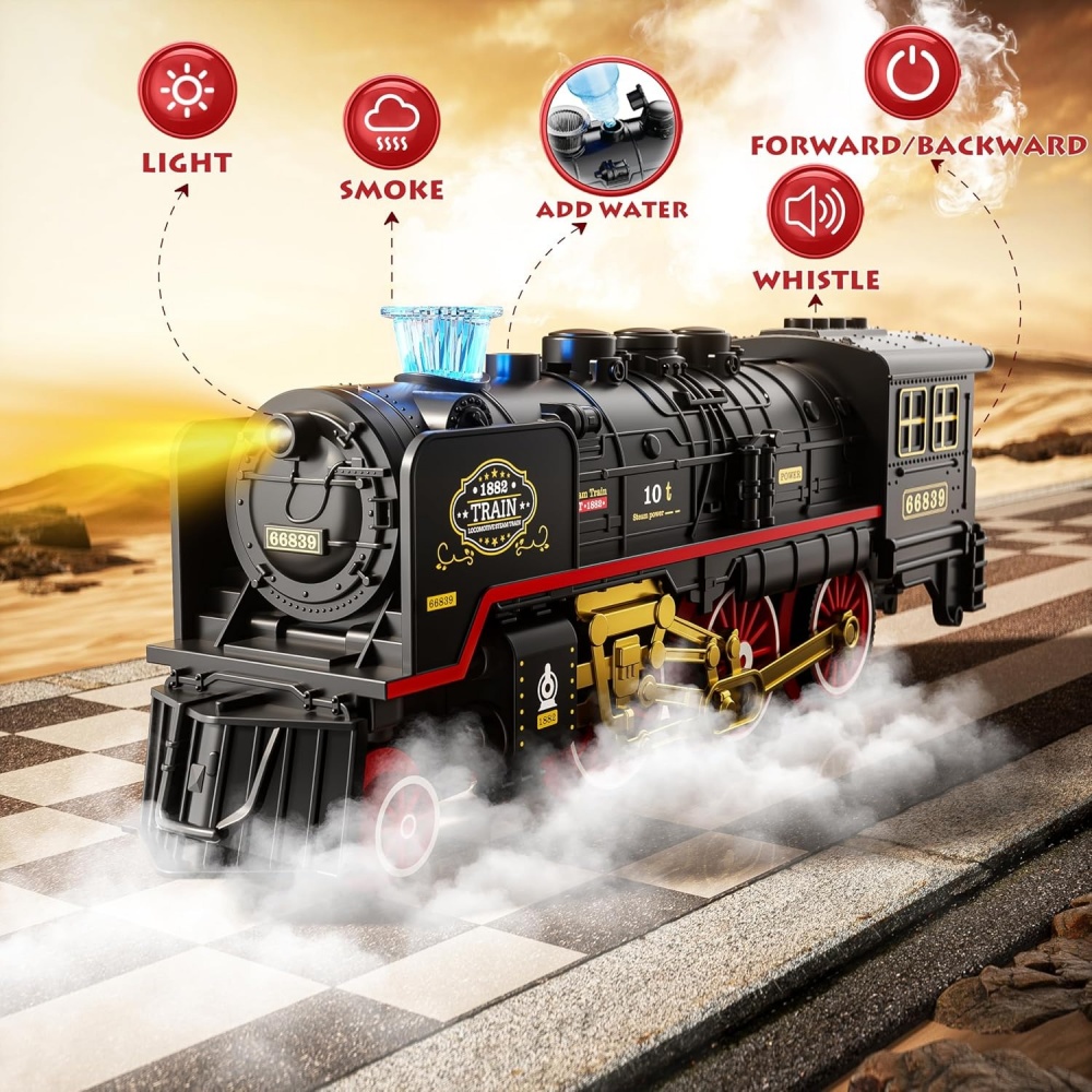 Brinquedo de trem elétrico com - Toy Train Track Set avaliação e preço