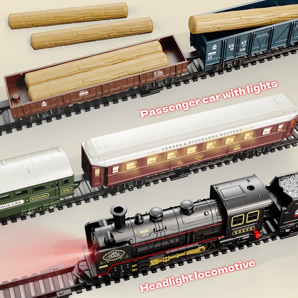 Brinquedo de trem elétrico com - Toy Train Track Set avaliação e preço