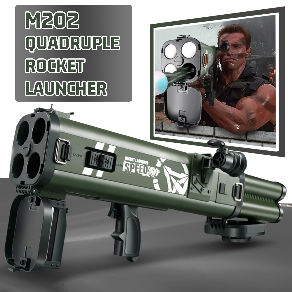 Lançador de foguetes quádruplo - Foam Dart Gun avaliação e preço