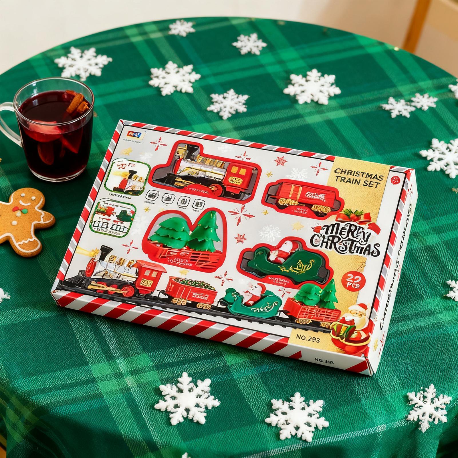 Trem de natal com luz e som mo - Toy Train Track Set avaliação e preço