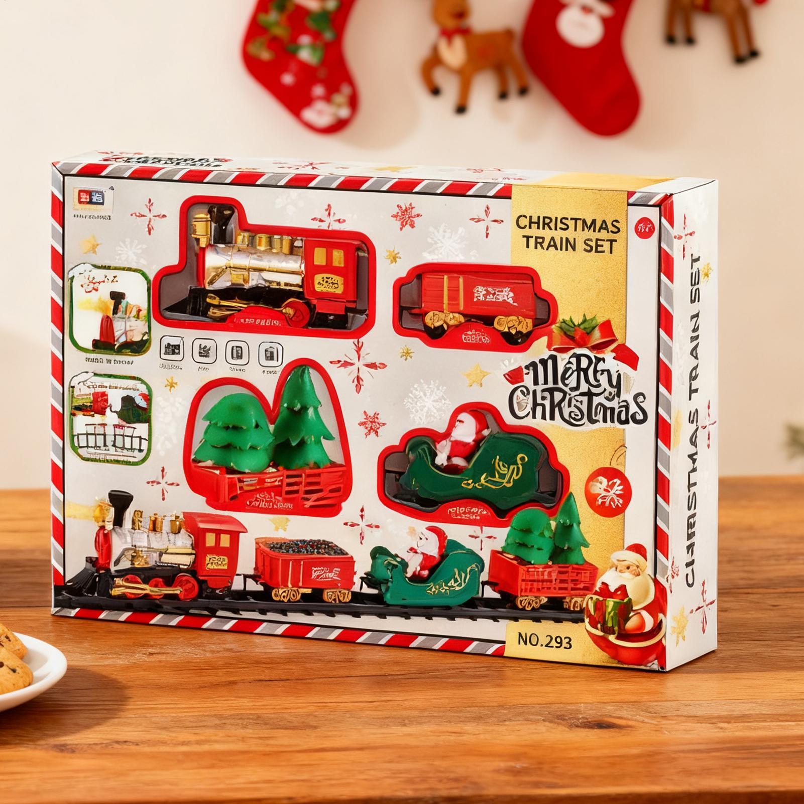 Trem de natal com luz e som mo - Toy Train Track Set avaliação e preço