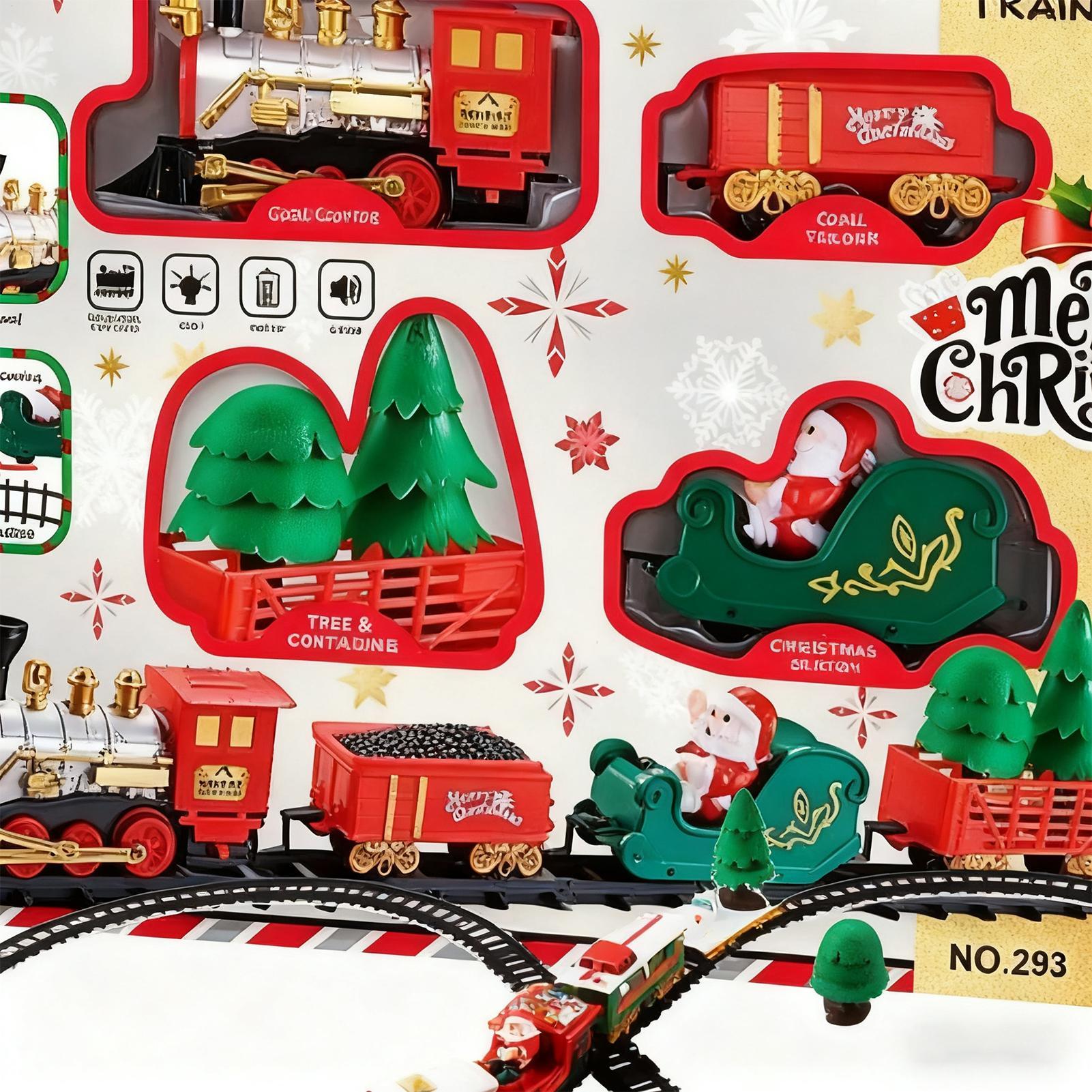 Trem de natal com luz e som mo - Toy Train Track Set avaliação e preço