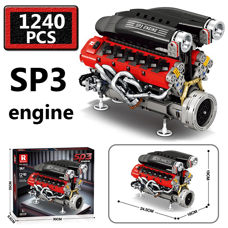 1240 Peças Motor de Carro SP3, - Kids Toys Idea avaliação e preço