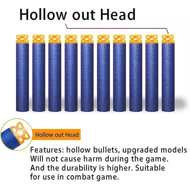 HOT1000-50pcs azul oco dardos  - Foam Dart Gun avaliação e preço